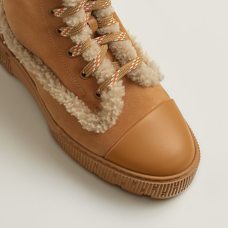 Bota de cano baixo Fresh - Bege | Hermès Brasil
